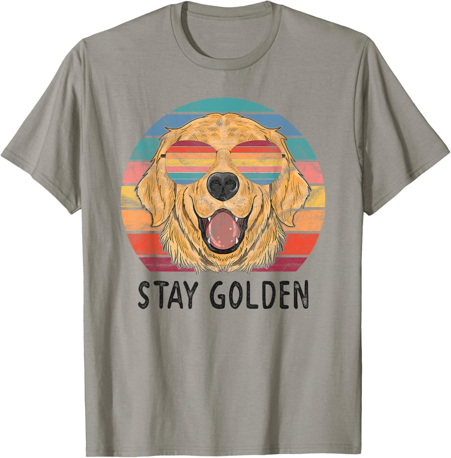 Stay Golden Retriever Dog Men Women Girls Kids T-Shirt - T-Shirt | Sand
