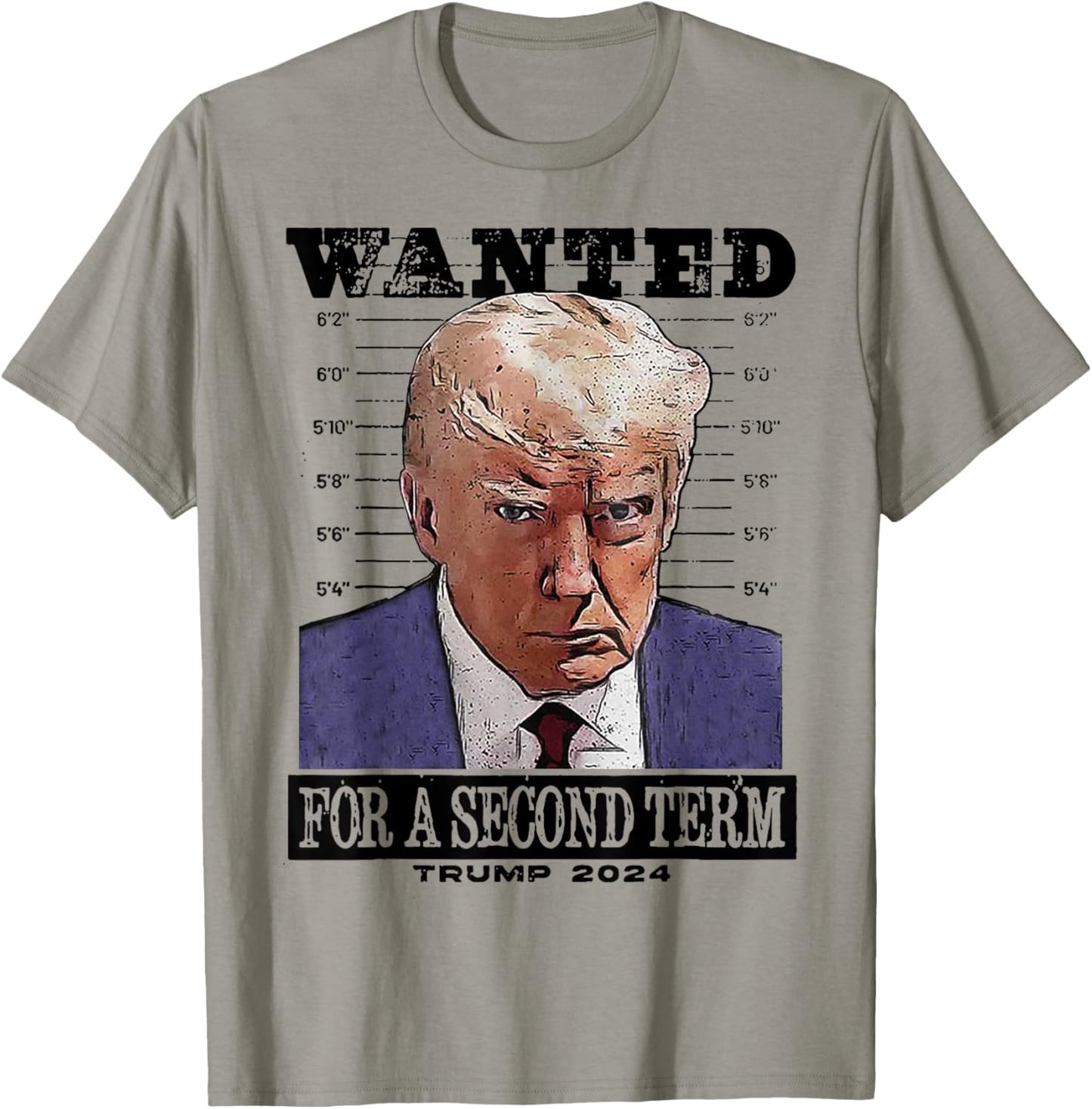 Trump 2024 Wanted For A 2nd Term T-Shirt - T-Shirt | Sand