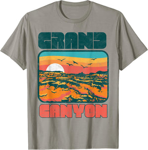 Vintage 80's Grand Canyon Retro Vibe Graphic T-Shirt - T-Shirt | Sand