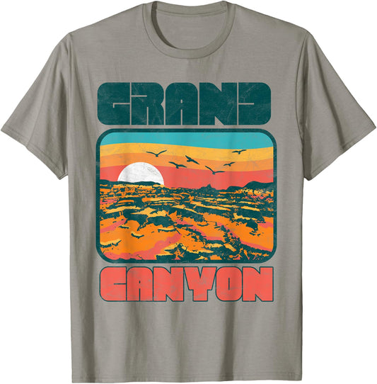 Vintage 80's Grand Canyon Retro Vibe Graphic T-Shirt - T-Shirt | Sand