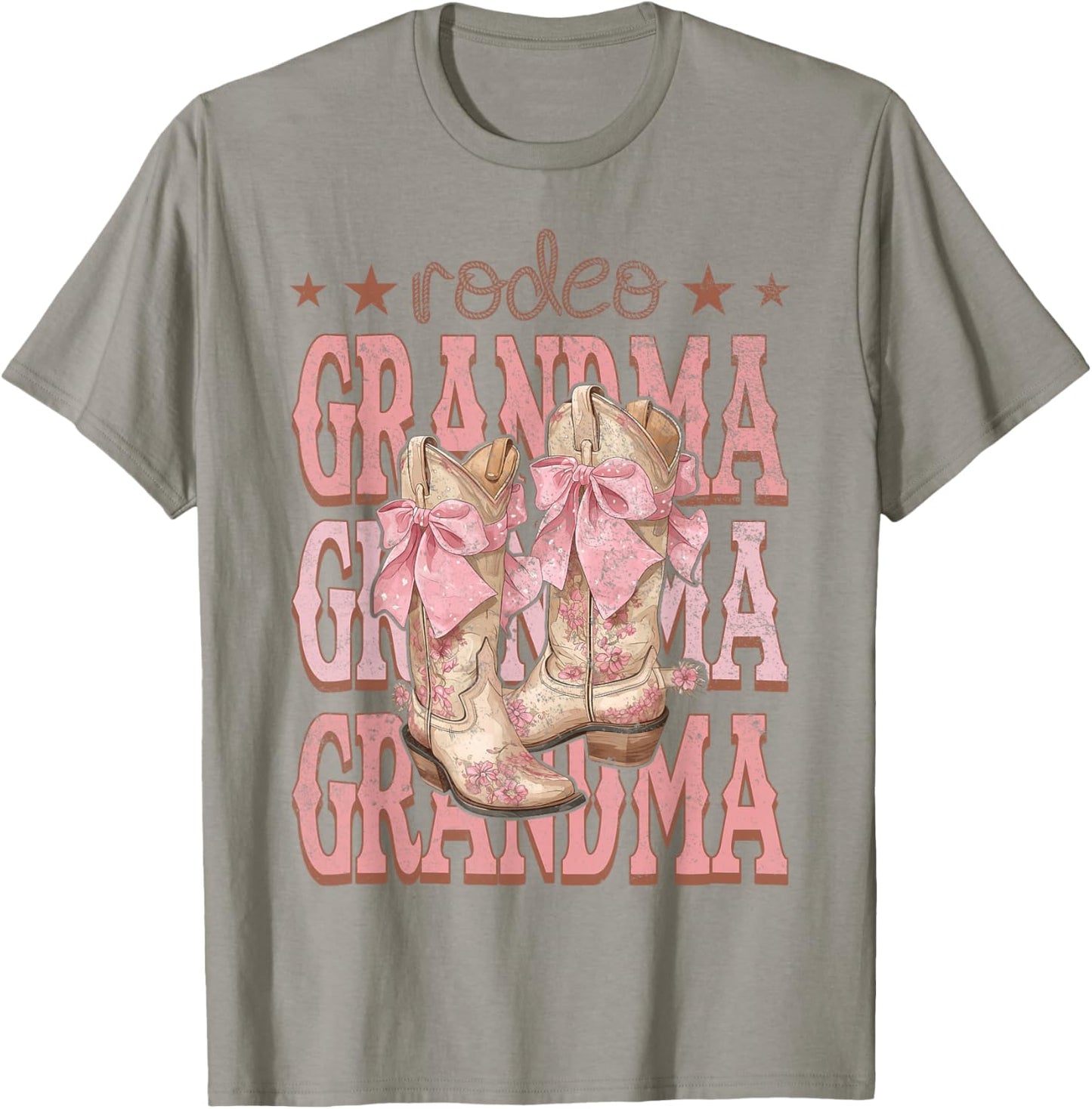 Rodeo Grandma Pink Boots Coquette Cow-Girl Birthday Party T-Shirt - T-Shirt | Sand