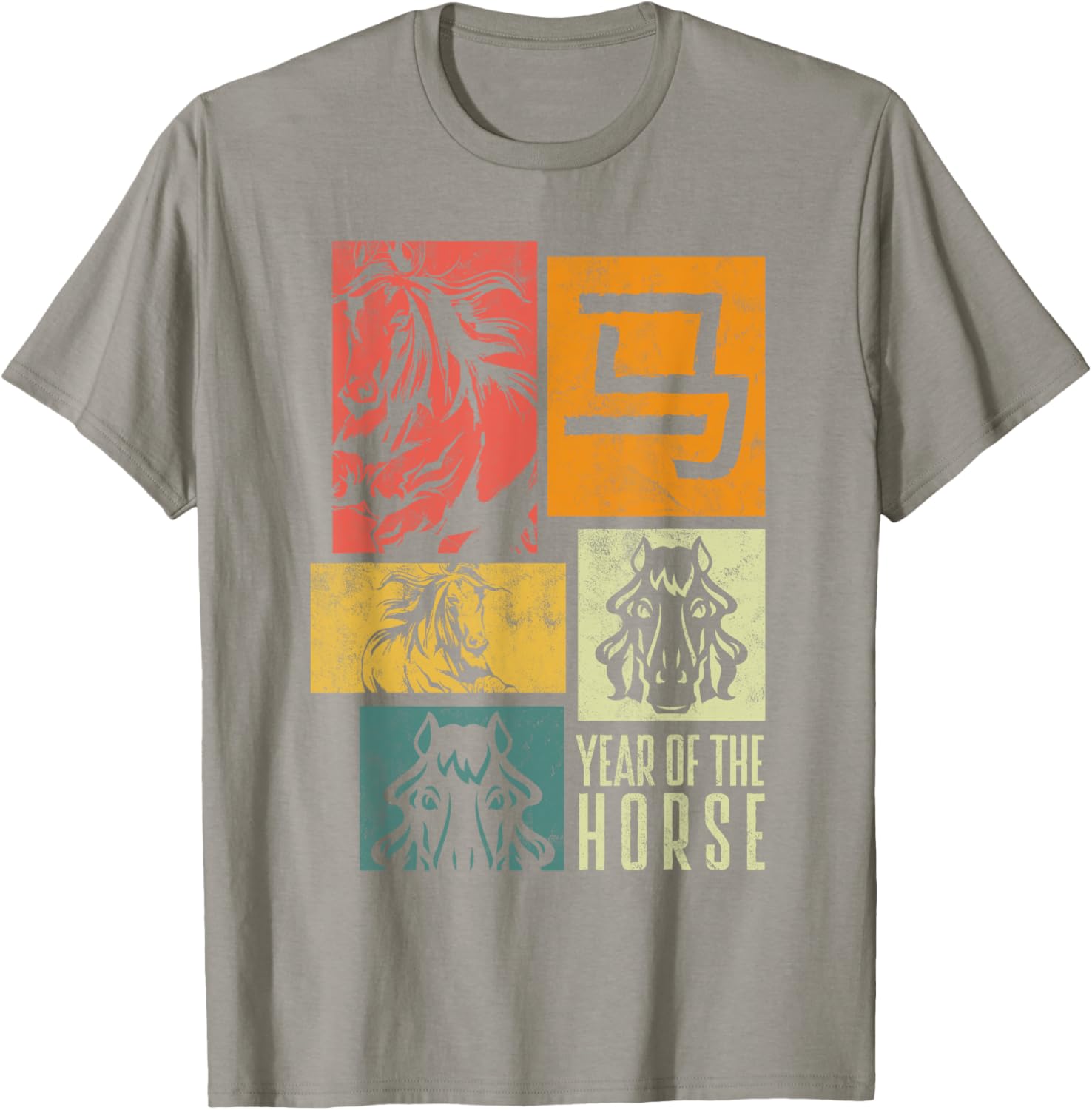Chinese New Year Horse Chinese Zodiac Year of The Horse T-Shirt - T-Shirt | Sand