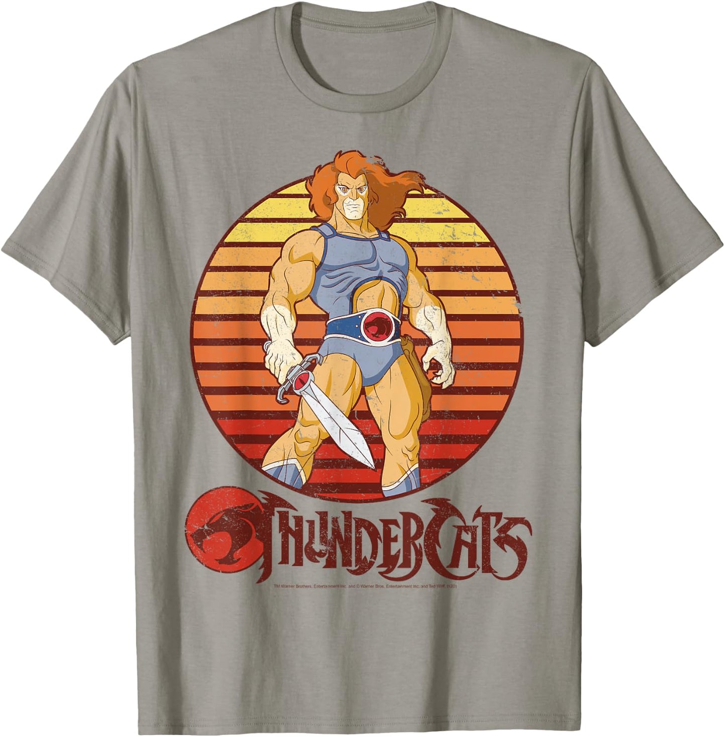 Thundercats Lion-O Retro Sunset T-Shirt - T-Shirt | Sand