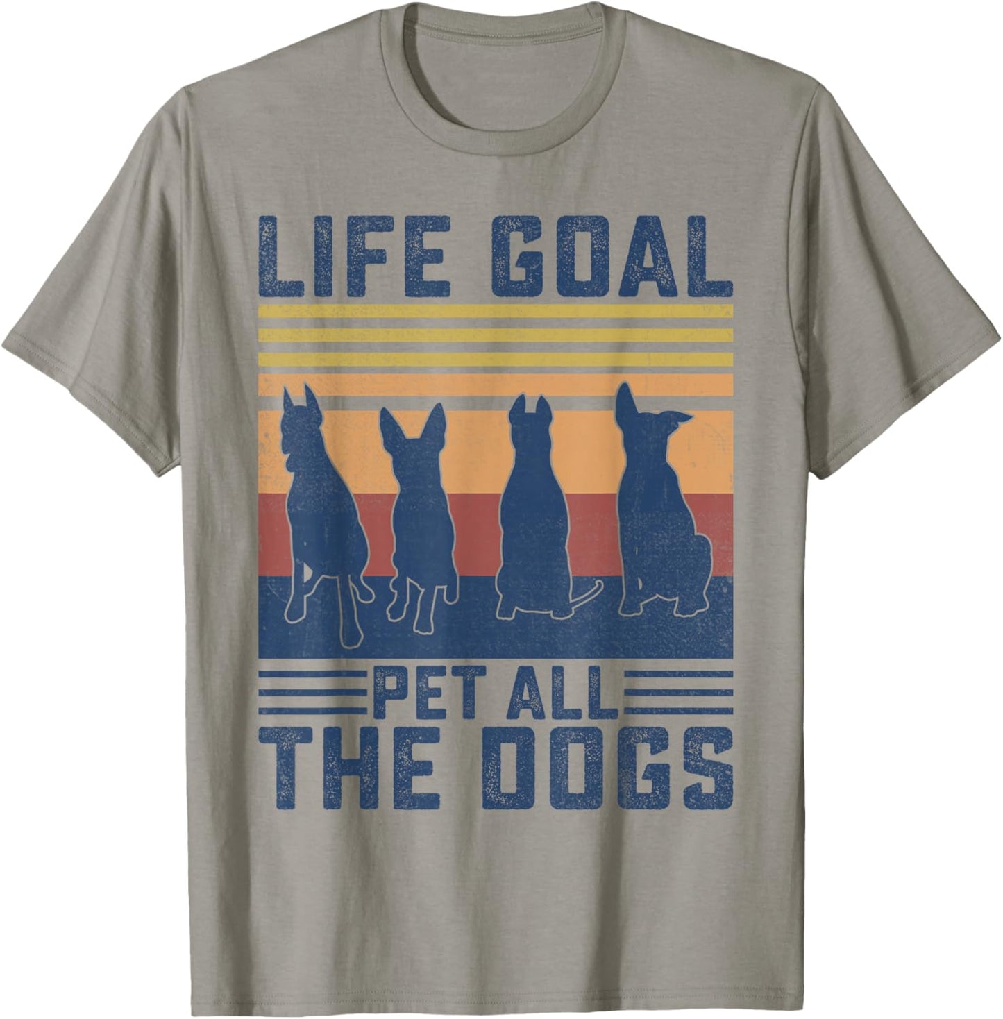 Life Goal Pet All The Dogs Kids Funny Dog T-Shirt - T-Shirt | Sand