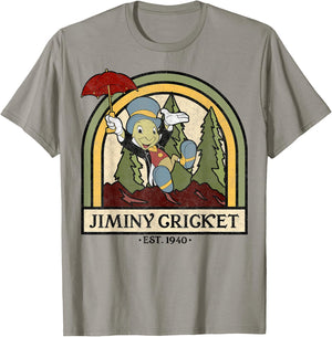 Disney Pinocchio Jiminy Cricket Established 1940 T-Shirt - T-Shirt | Sand