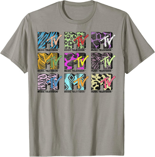 MTV 9 Logos of the Nineties Graphic T-Shirt - T-Shirt | Sand