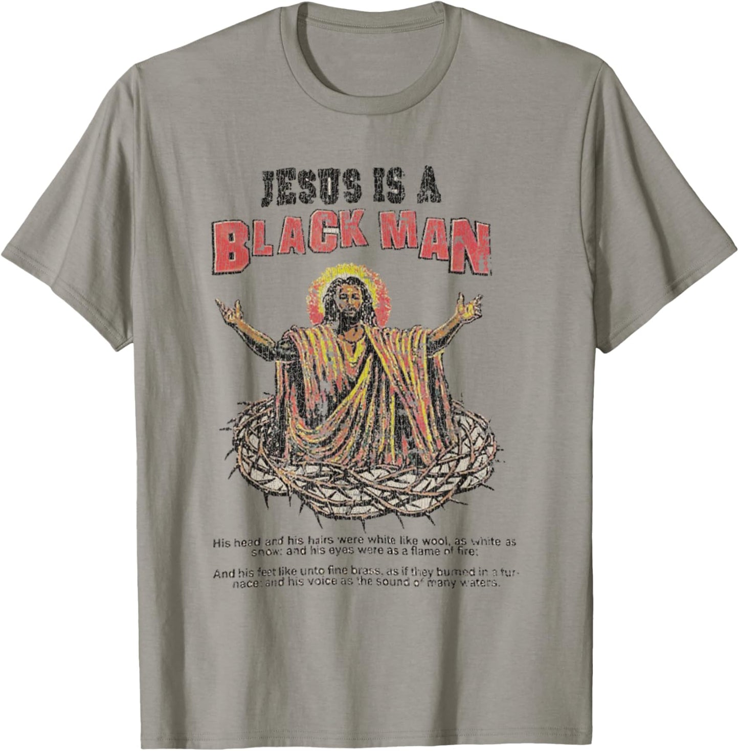 Vintage Jesus Is A Black Man T-Shirt - T-Shirt | Sand