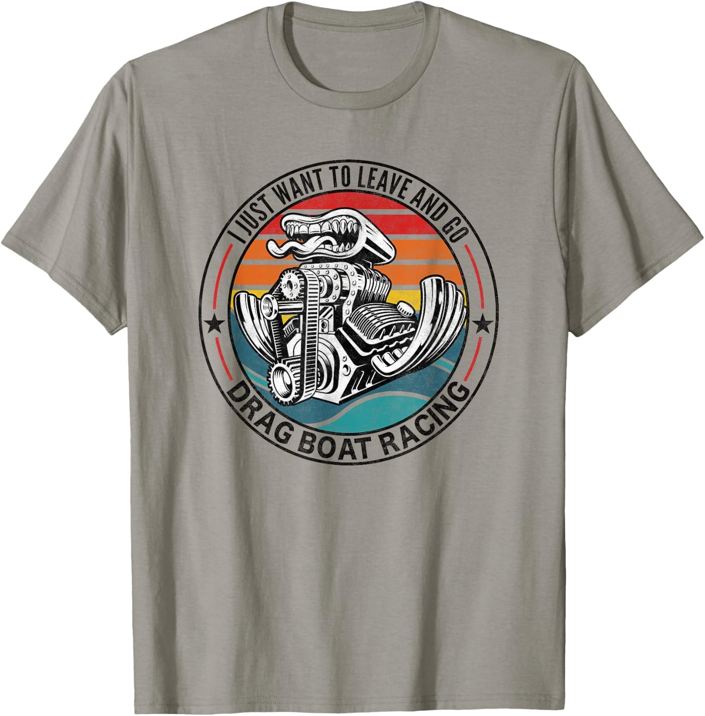 Retro Vintage Drag Boat Racing Drag Boat T-Shirt - T-Shirt | Sand