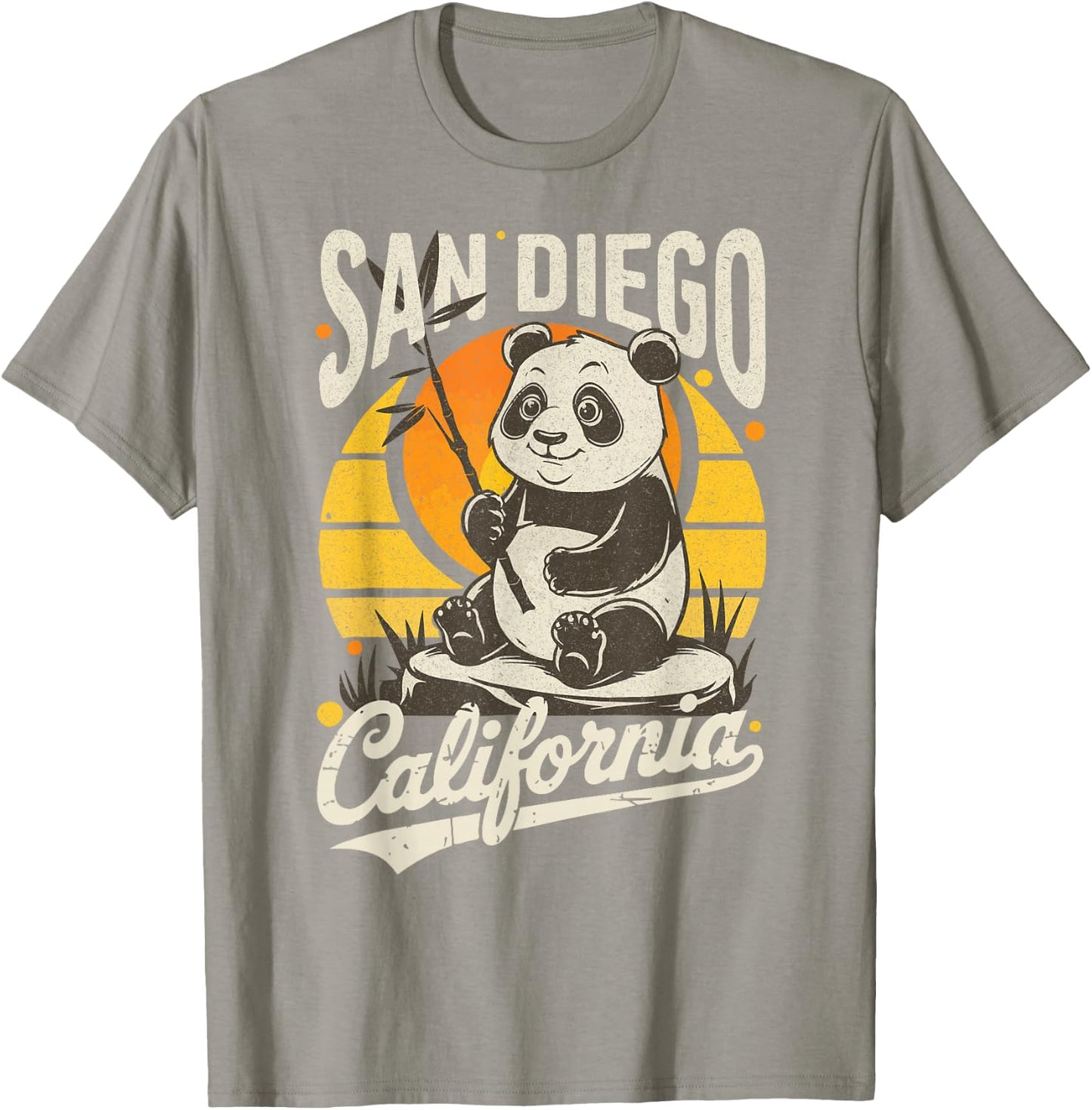 San Diego Retro Panda Zoo California State Costume T-Shirt - T-Shirt | Sand