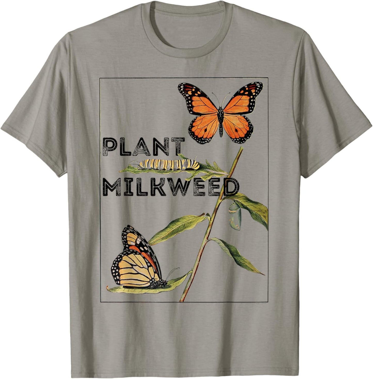 Monarch Butterfly Vintage "Plant Milkweed" T-Shirt - T-Shirt | Sand