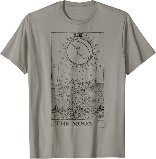 The Moon Tarot Card Vintage T-Shirt - T-Shirt | Sand