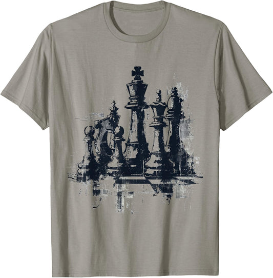 @rtY Chess Illustration Abstract Drawing Graphic Art Chess T-Shirt - T-Shirt | Sand