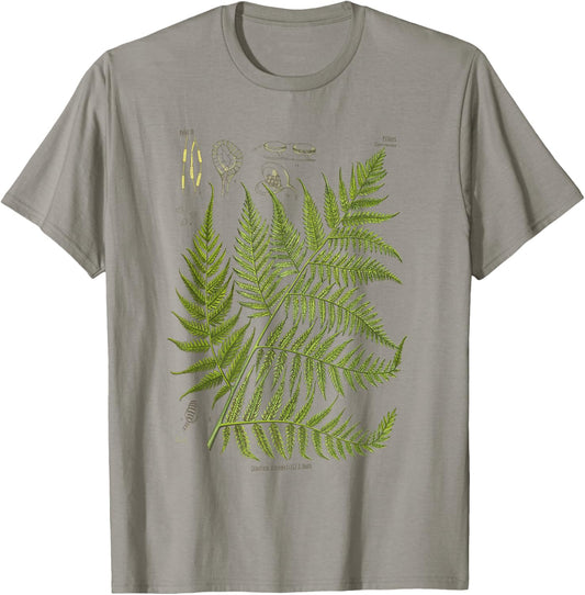 Vintage Botanical Fern Garden Botany Fern T-Shirt - T-Shirt | Sand