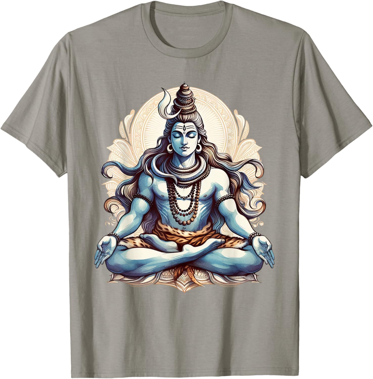Lord Shiva Meditation Deity Hindu Mythology Religious T-Shirt - T-Shirt | Sand