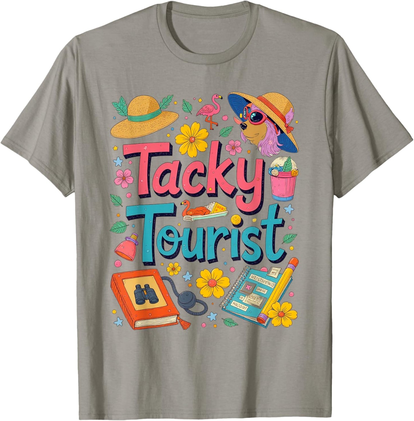 Vacay Tacky Tourist Outfit Wacky Cruise Costume Idea Tacky T-Shirt - T-Shirt | Sand