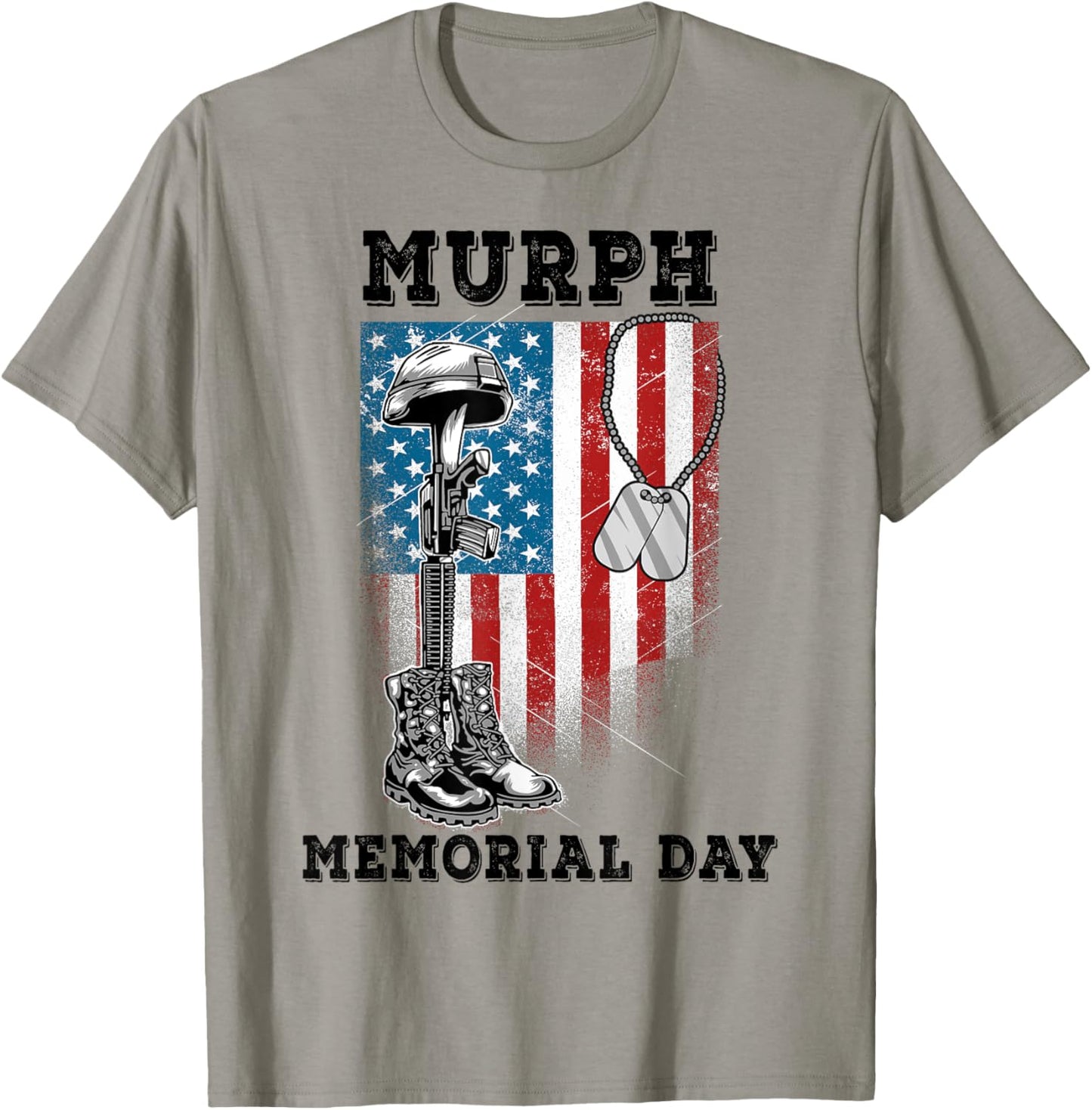 Murph 2021 Workout Challenge American Memorial Day Murph T-Shirt - T-Shirt | Sand