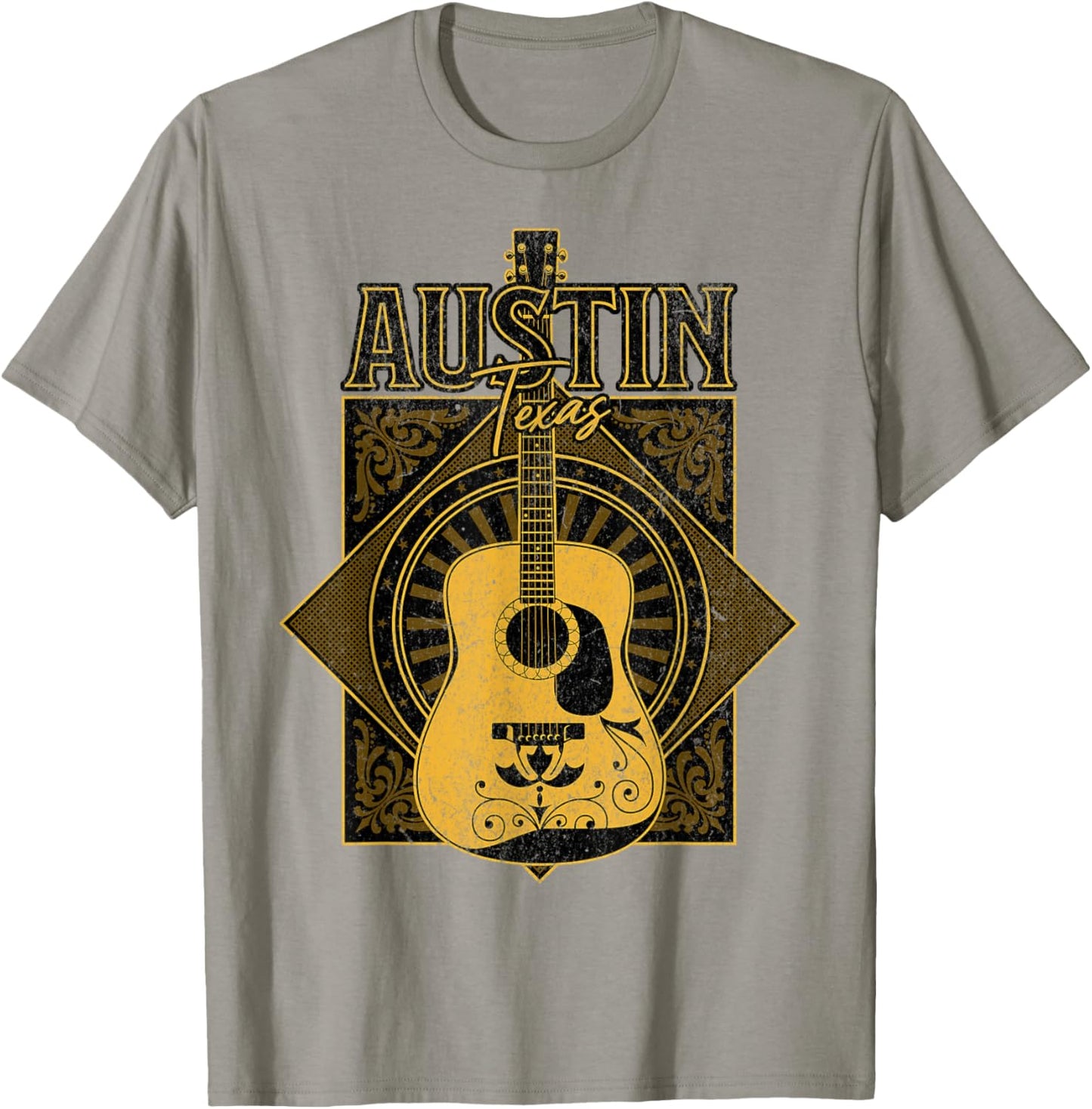 Austin Texas Travel Vintage T-Shirt - T-Shirt | Sand