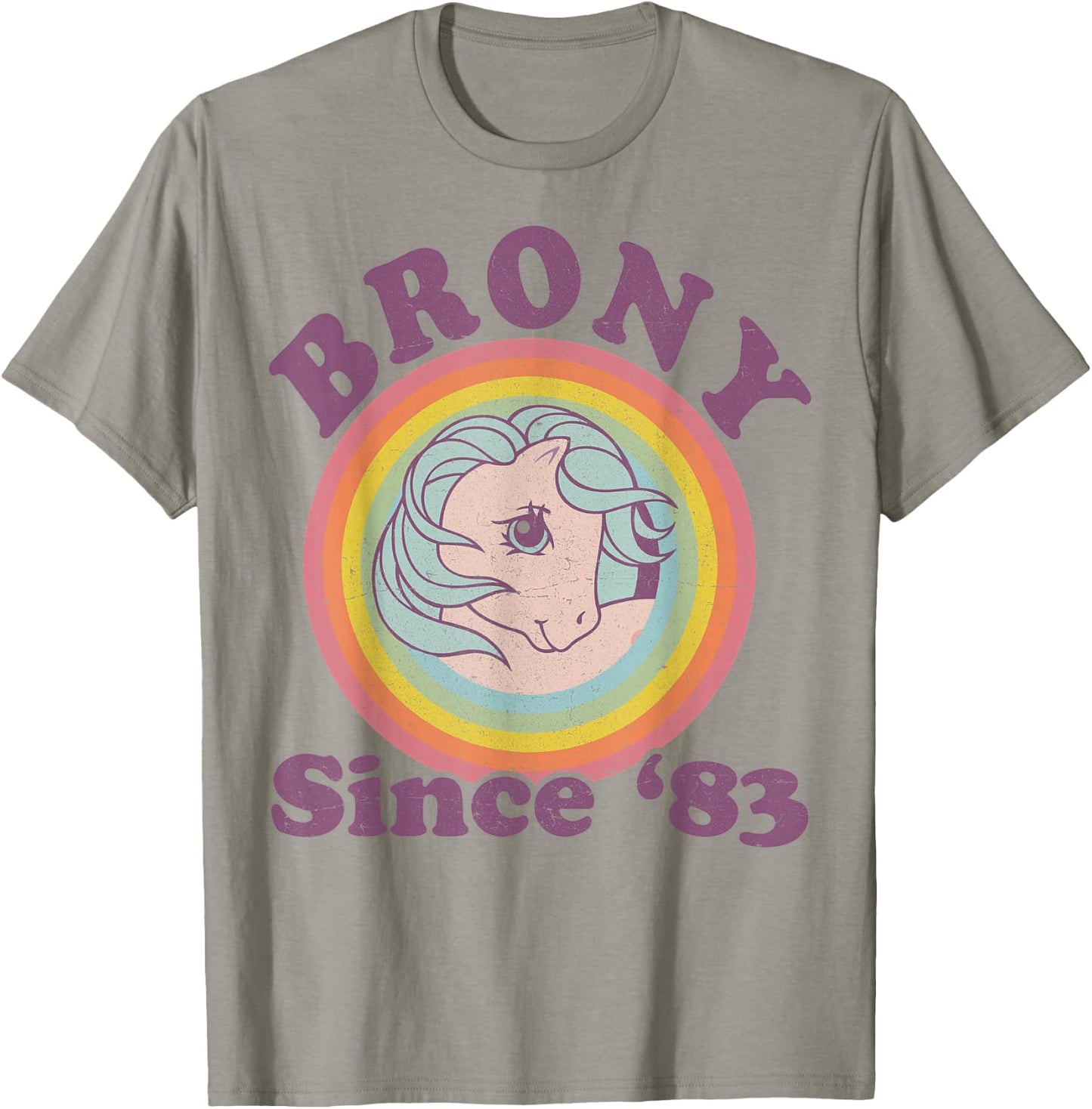 My Little Pony Brony Since '83 Retro Rainbow Circle T-Shirt - T-Shirt | Sand