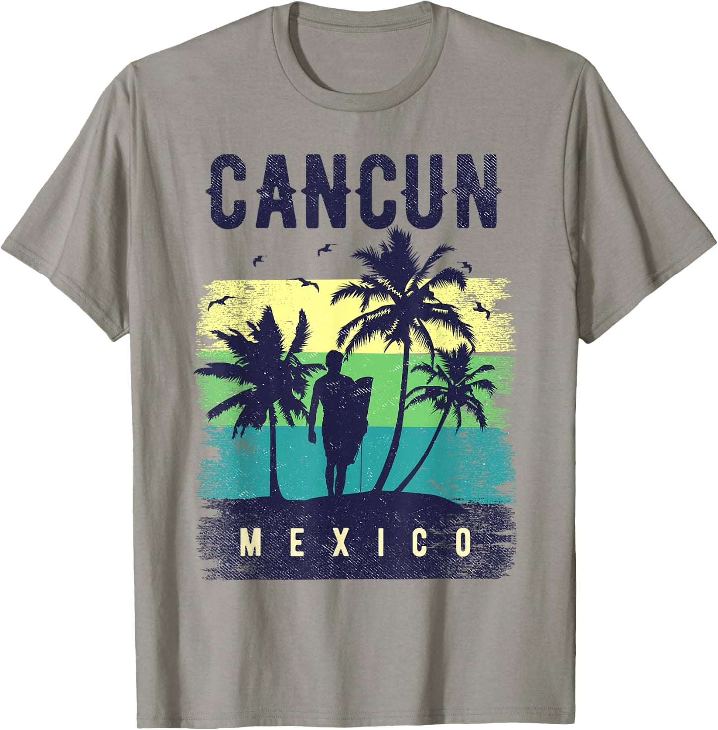 Cancun Vacation Outfits Surfing Men Mexico Souvenirs Cancun T-Shirt - T-Shirt | Sand