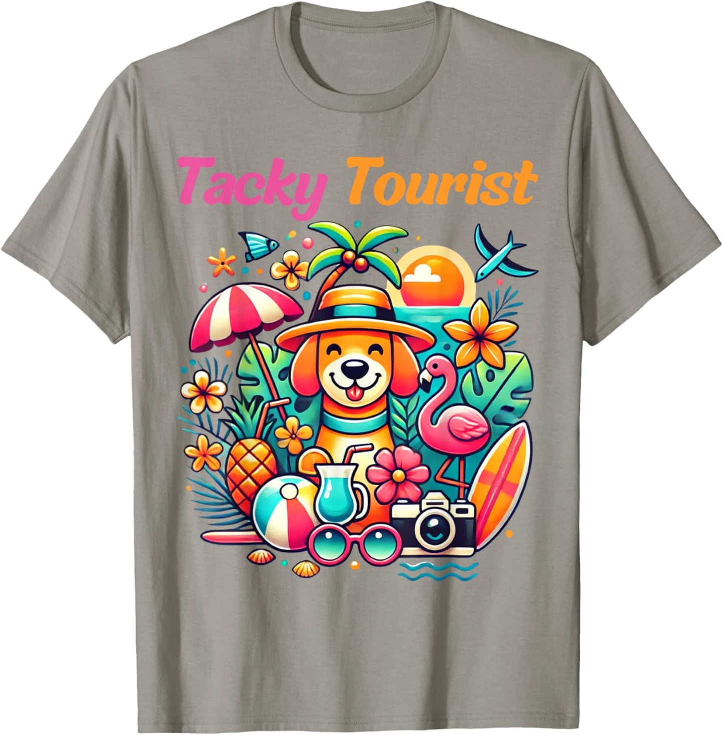 Vacay Tacky Tourist Outfit Wacky Cruise Costume Idea Tacky T-Shirt - T-Shirt | Sand