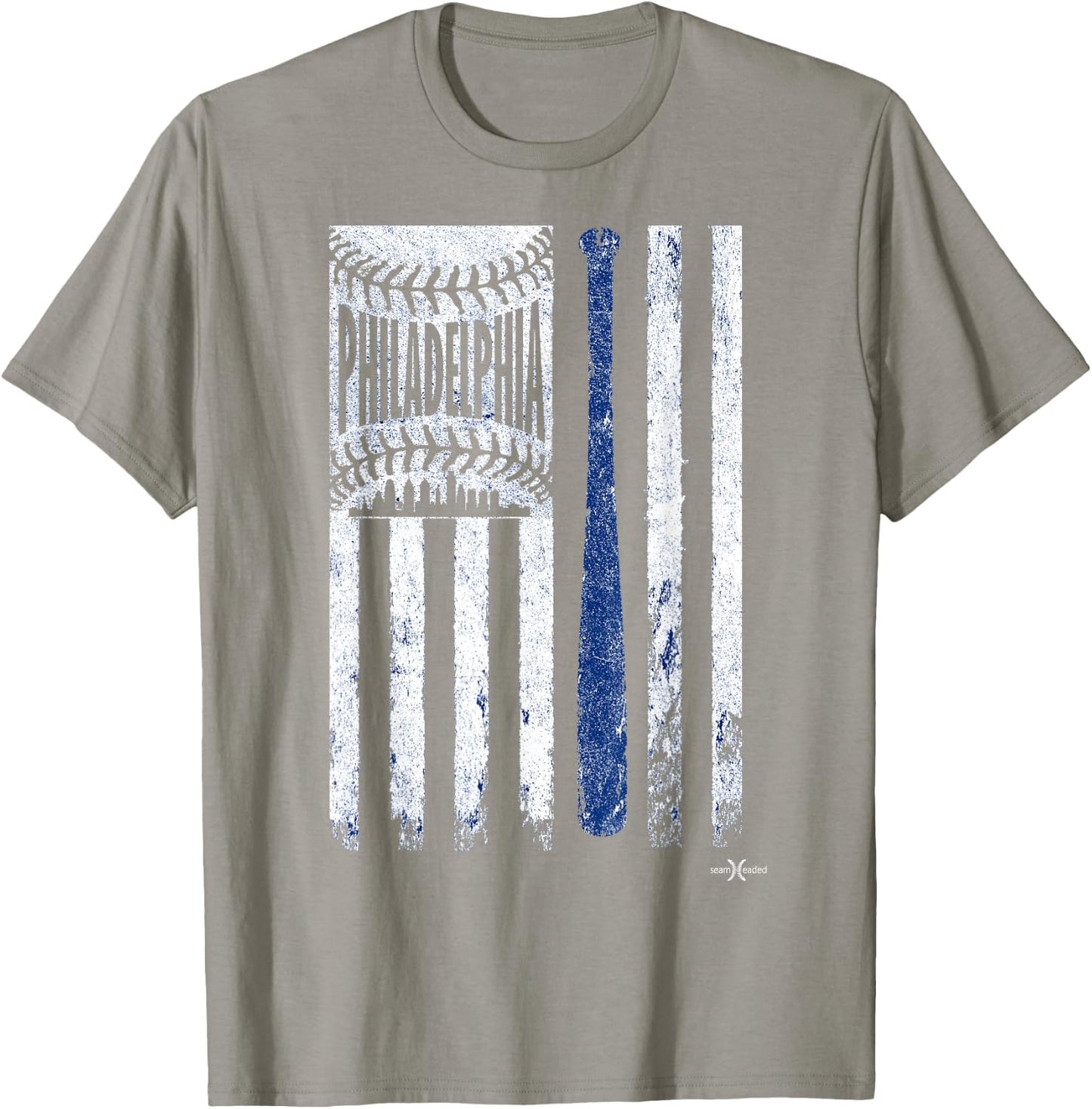 The Vintage Philadelphia Baseball Flag | Patriotic Baseball Kids Men T-Shirt - T-Shirt | Sand