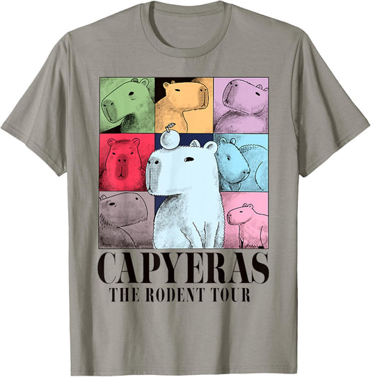Capyeras Rodent Tour Cute Capybara Art T-Shirt - T-Shirt | Sand
