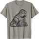 T-Rex Dinosaur Reading Book Reader Reading Lover Bookworm T-Shirt - T-Shirt | Sand
