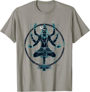 Shiva spiritual hindu god tandava dance yoga meditation T-Shirt - T-Shirt | Sand