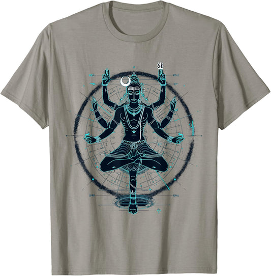 Shiva spiritual hindu god tandava dance yoga meditation T-Shirt - T-Shirt | Sand