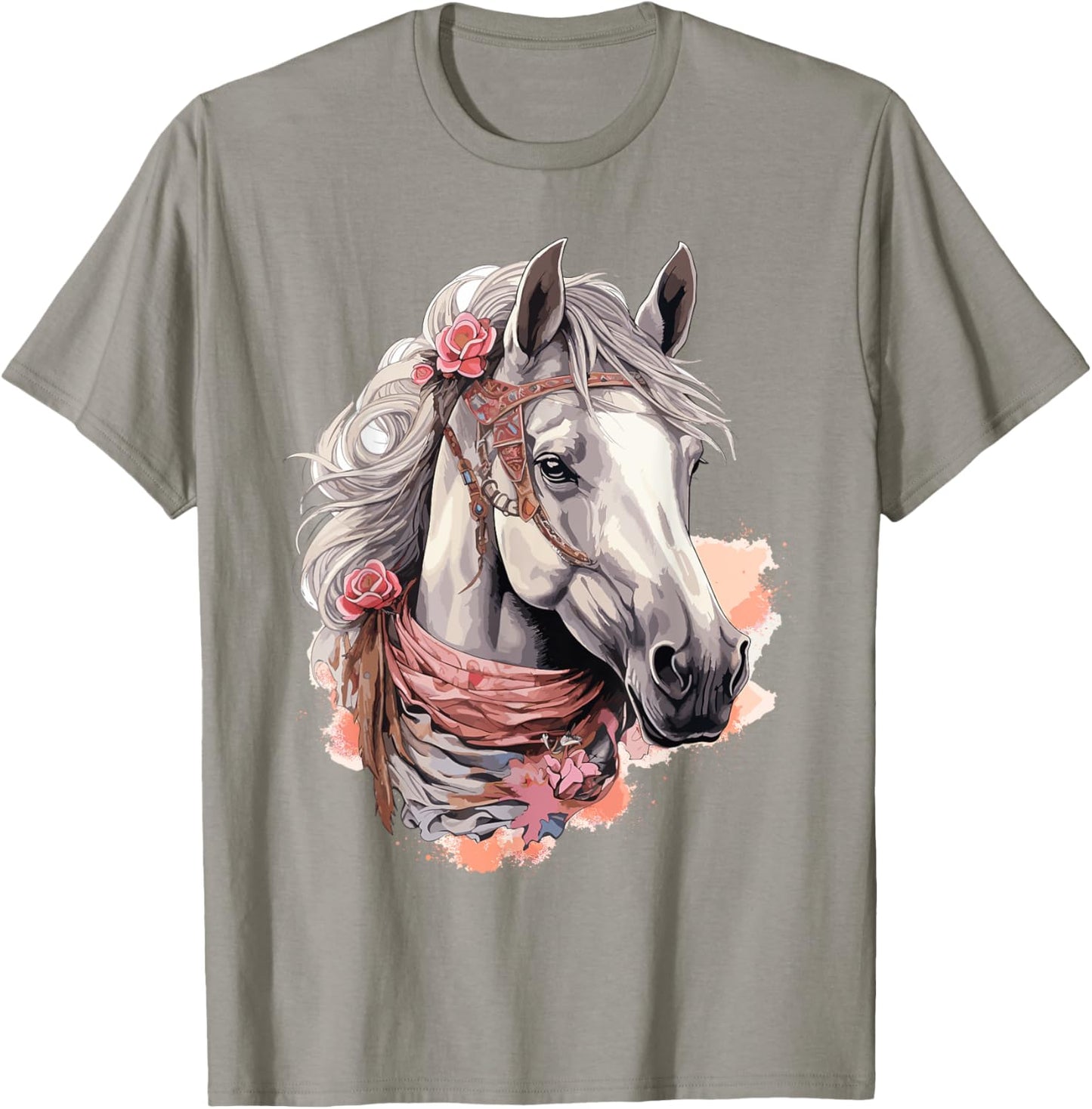 Horse Women Children Girls Riding Horse T-Shirt - T-Shirt | Sand