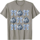 Blue and White Pumpkins Chinoiserie With Bow Fall Halloween T-Shirt - T-Shirt | Sand