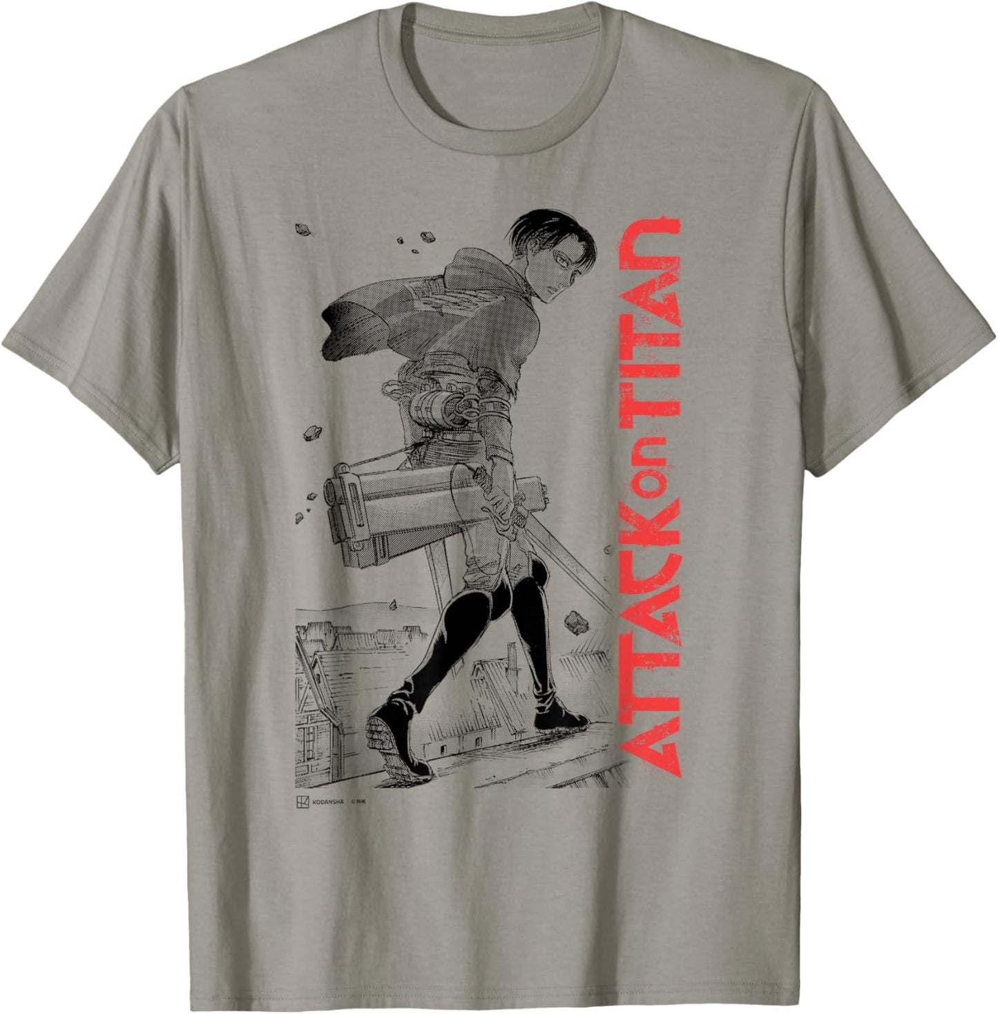Attack on Titan Levi Ackerman Japanese Manga Epic Portrait T-Shirt - T-Shirt | Sand