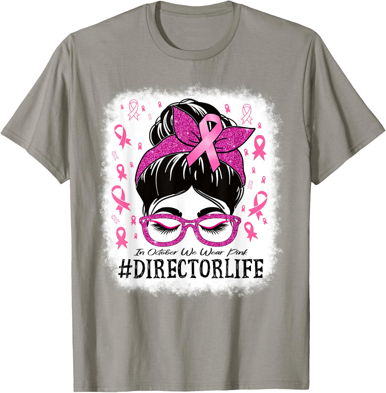 Director In October We Wear Pink Breast Cancer Awareness T-Shirt - T-Shirt | Sand