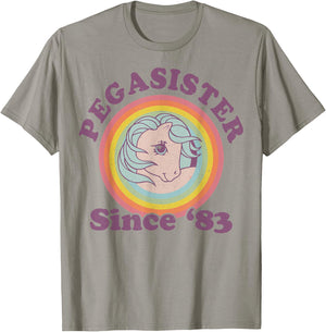 My Little Pony Pegasister Since '83 Retro Rainbow Circle T-Shirt - T-Shirt | Sand