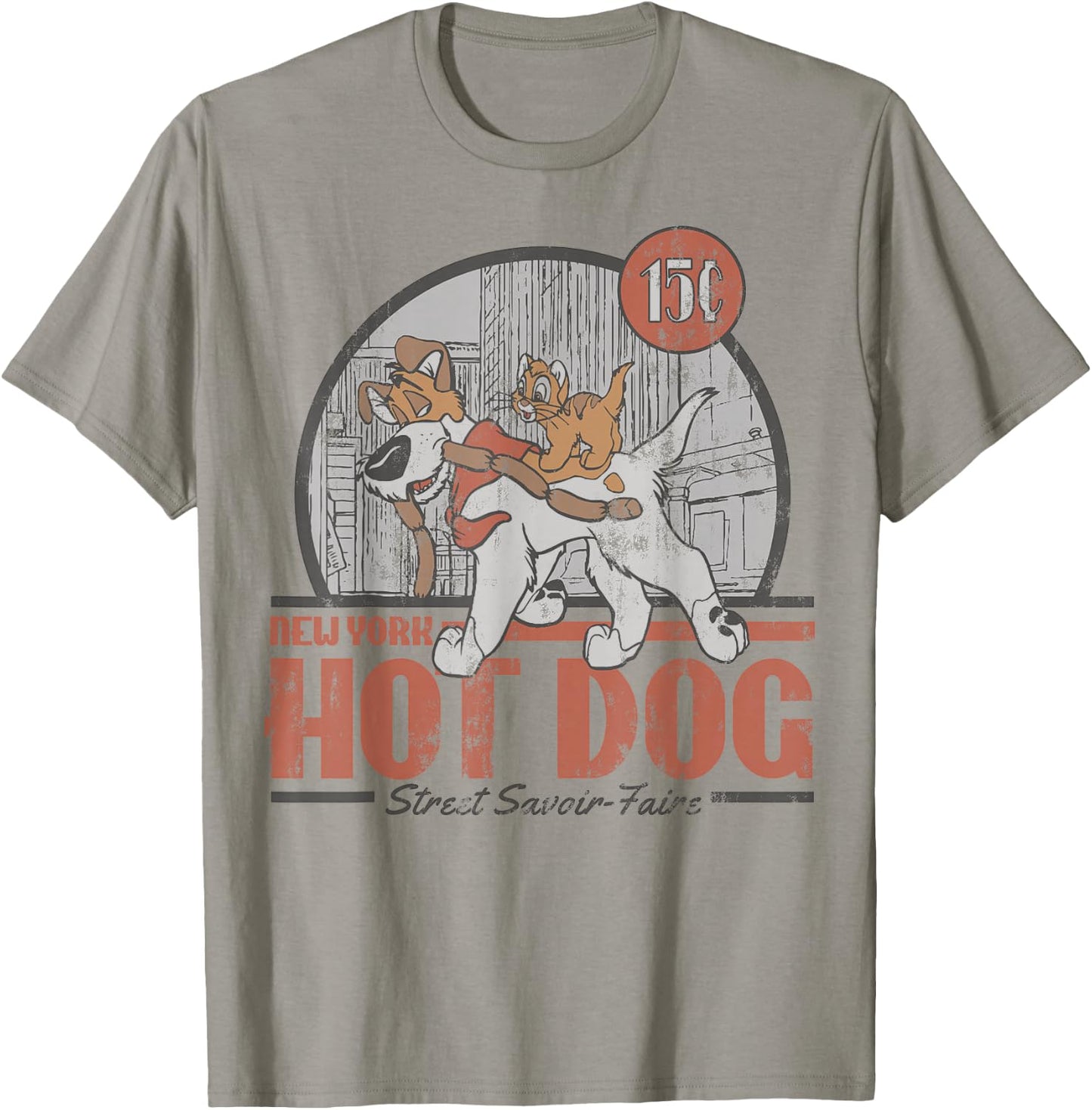 Disney Oliver & Company New York Hot Dog Poster Small T-Shirt - T-Shirt | Sand