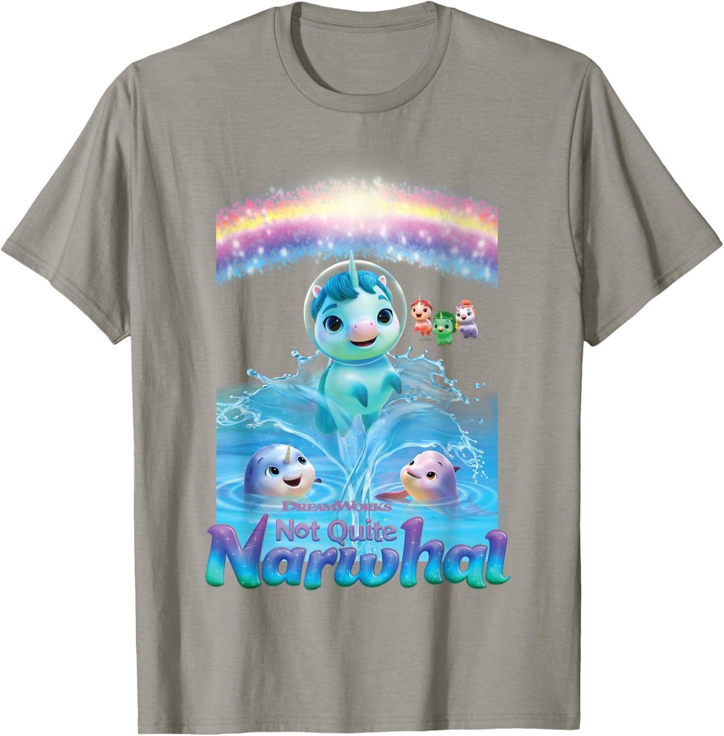 DreamWorks Not Quite Narwhal Jumping T-Shirt - T-Shirt | Sand