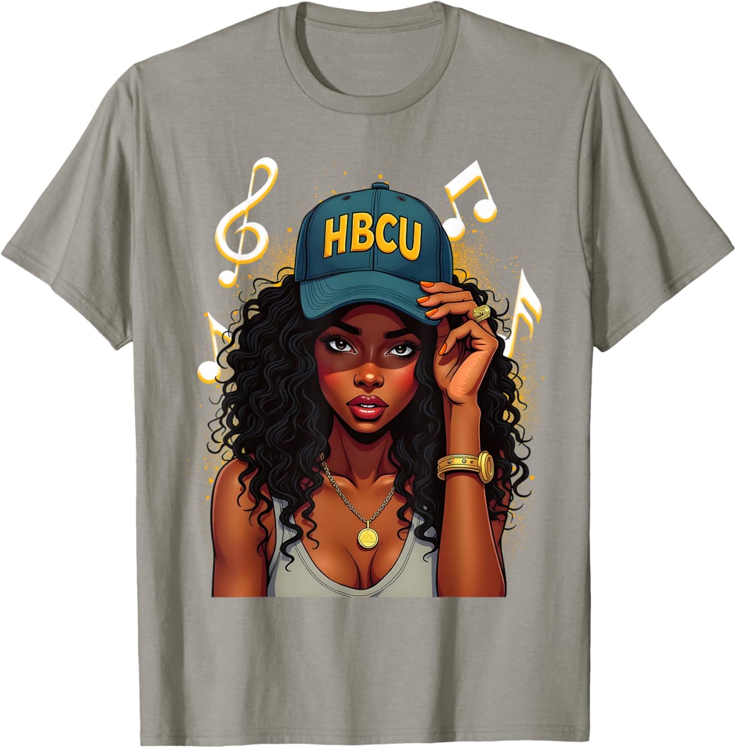 Black History Month HBCU Teacher Student Afro Women Girls T-Shirt - T-Shirt | Sand