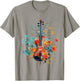 Violin Music Flowers Nature Graphic Violin T-Shirt - T-Shirt | Sand