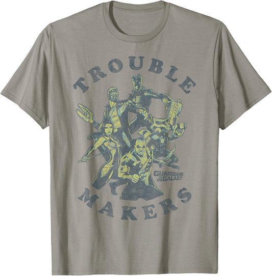Marvel Guardians of The Galaxy Trouble Makers Small T-Shirt - T-Shirt | Sand