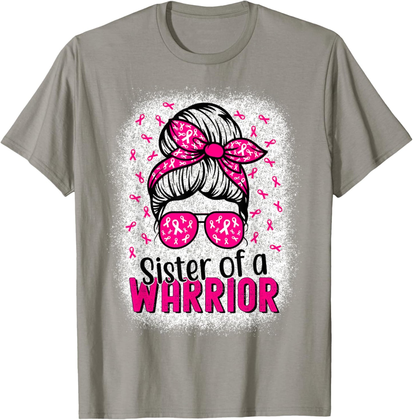 Sister Of A Warrior Breast Cancer Awareness Pink T-Shirt - T-Shirt | Sand
