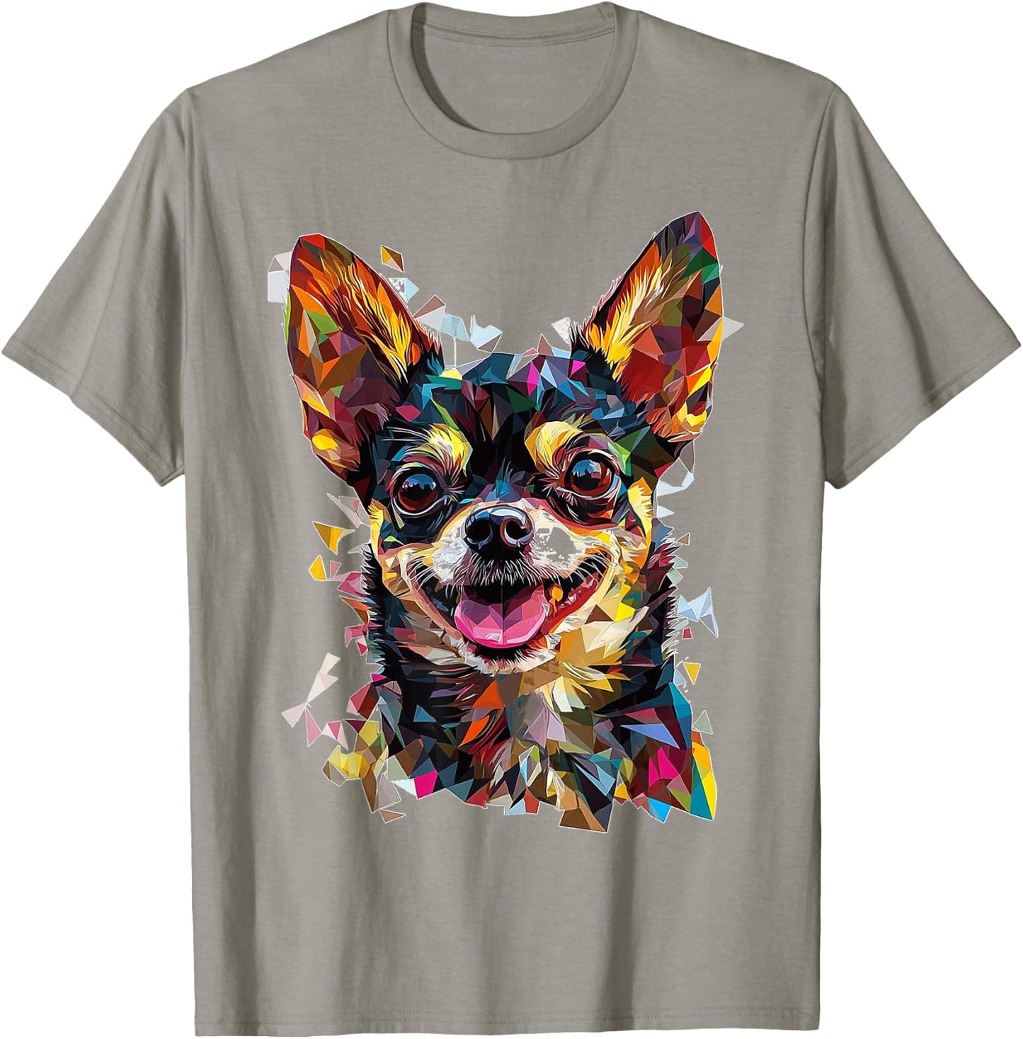 Chihuahua Dog Motif Pet Artwork Chihuahua Men Women Kids T-Shirt - T-Shirt | Sand