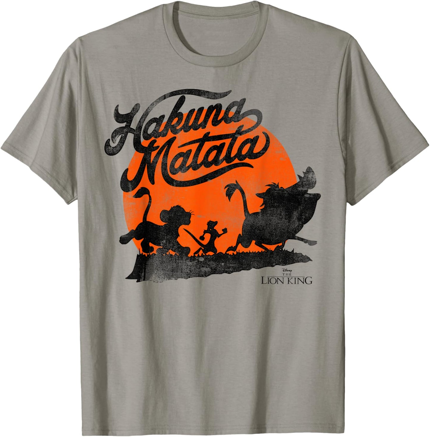 Disney Lion King Hakuna Matata Trio Orange Sunset Silhouette T-Shirt - T-Shirt | Sand