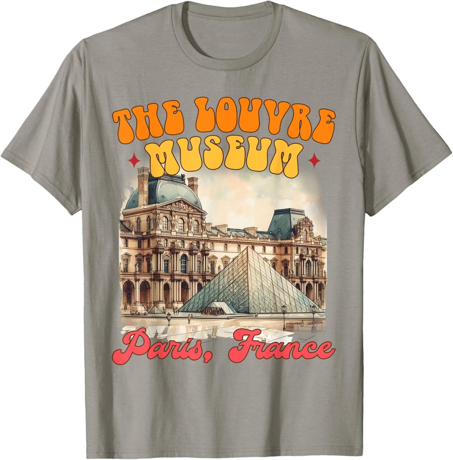 Paris Travel France Trip Vacation The Louvre Museum Paris T-Shirt - T-Shirt | Sand