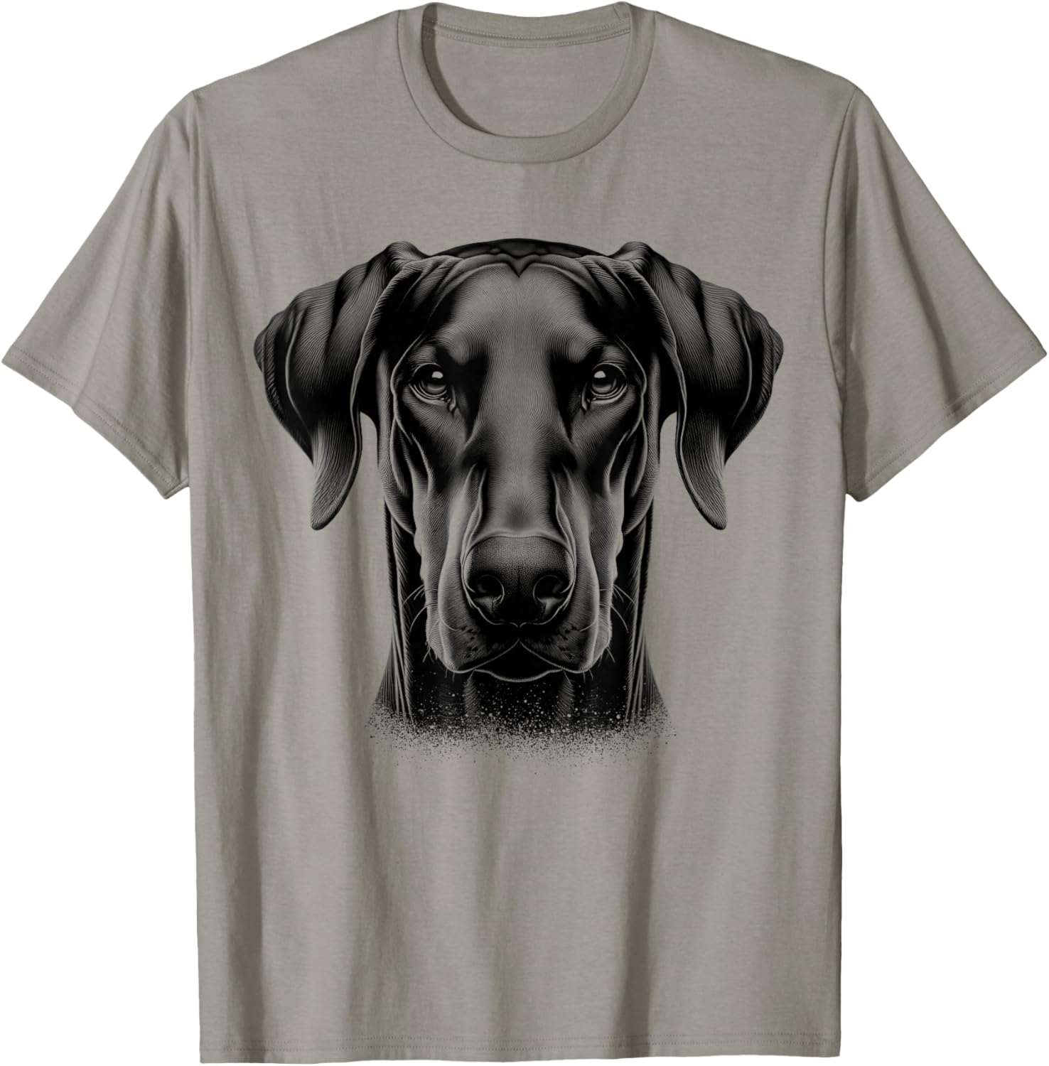 Proud Doberman Head with Floppy Ears T-Shirt - T-Shirt | Sand