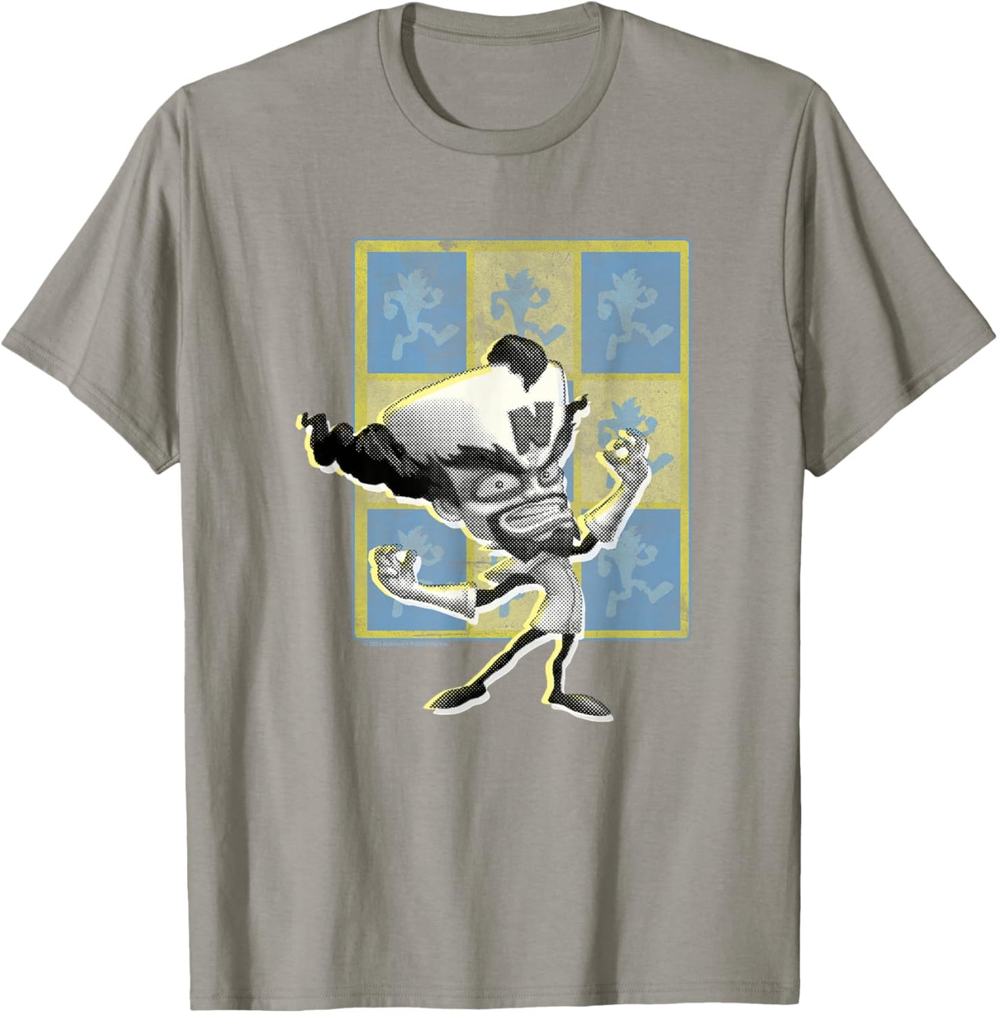 Crash Bandicoot Retro Checkerboard Dr. Neo Cortex Poster T-Shirt - T-Shirt | Sand