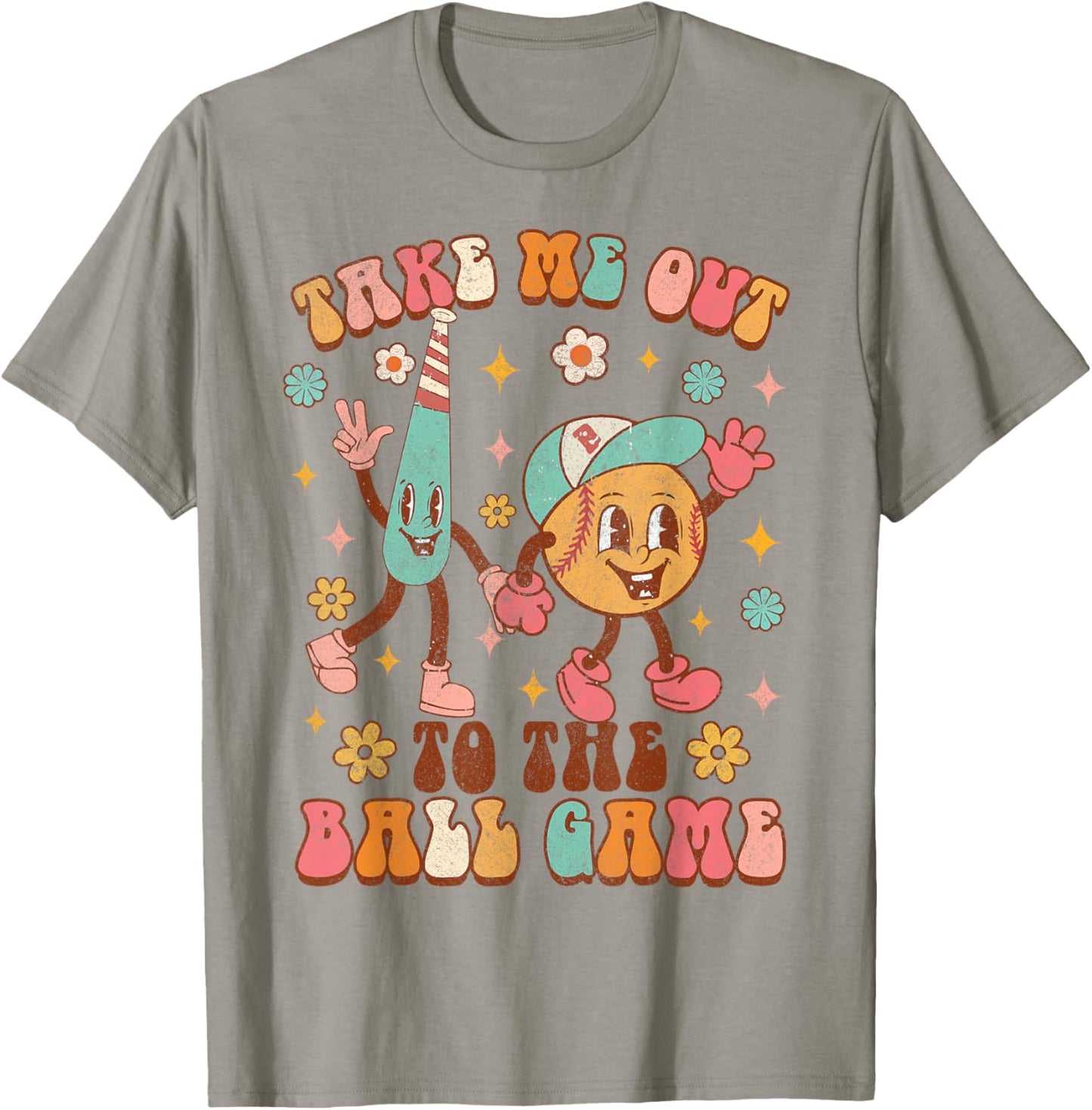 Take Me Out To The Ball Game Funny Baseball Game Day T-Shirt - T-Shirt | Sand