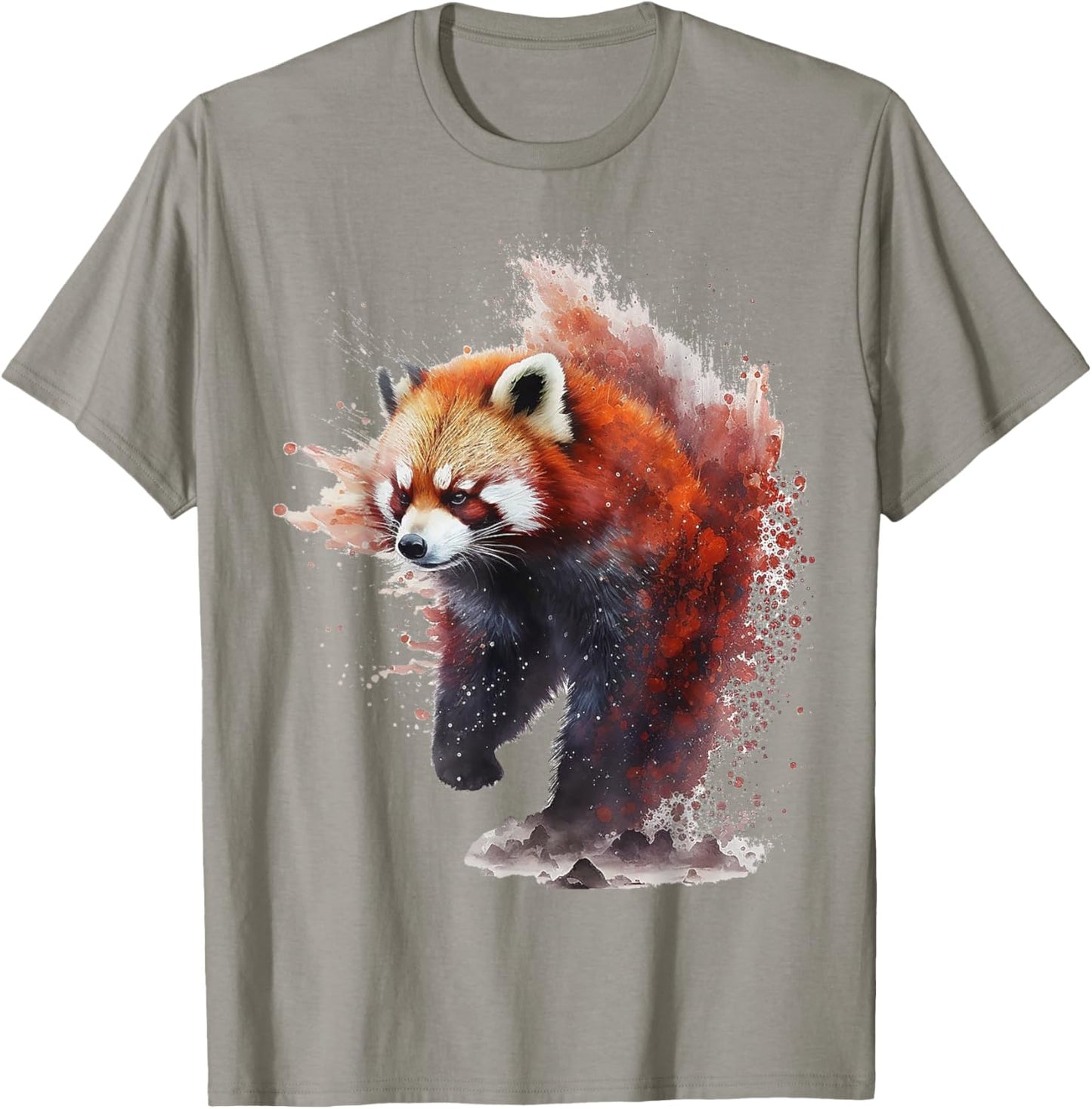 Red Panda Animal Print Art Animal Lover Red Panda T-Shirt - T-Shirt | Sand