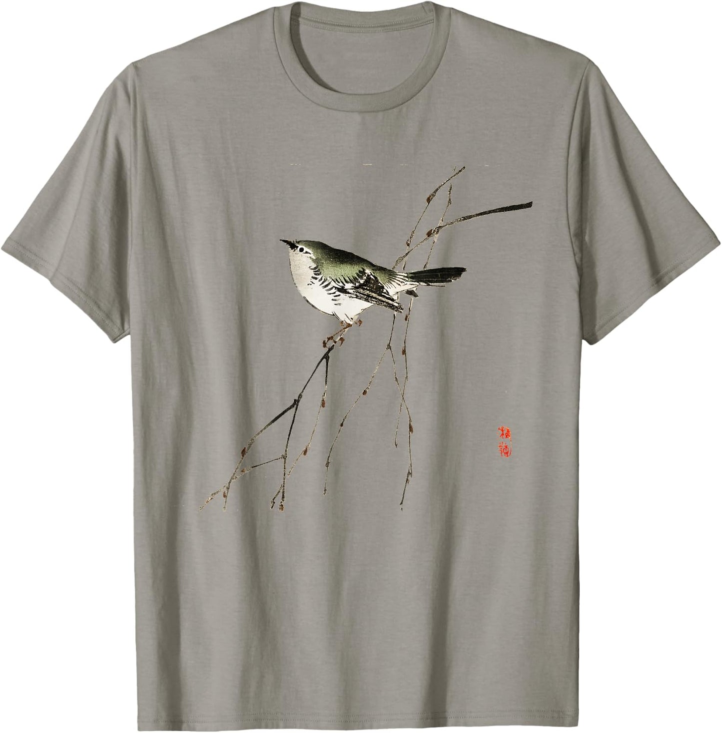 Japanese art Tit design - for bird lovers T-Shirt - T-Shirt | Sand
