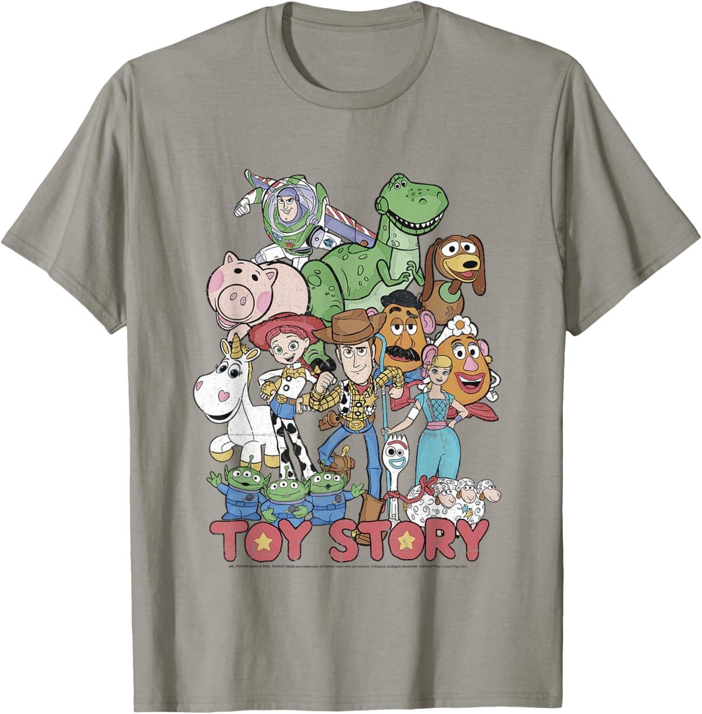 Disney Pixar Toy Story All Stars Distressed Group Shot T-Shirt - T-Shirt | Sand