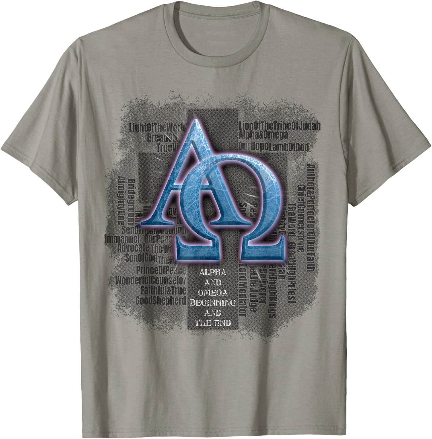 Jesus - Alpha and Omega T-Shirt - T-Shirt | Sand